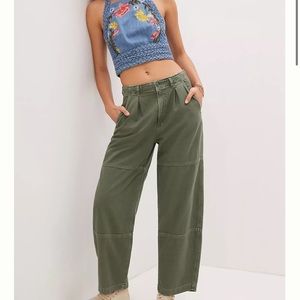 Citizen surplus barrel leg non-stretch pleated pant